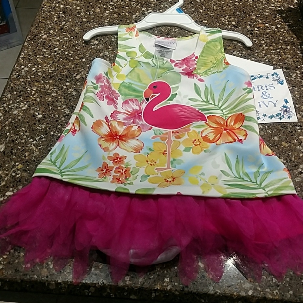 FUCHSIA FLAMINGO DRESS/BOTTOMS - Picture 2 of 7